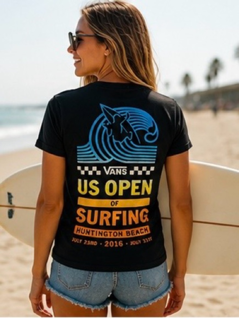 Vans 2016 US Open of Surfing Huntington Beach Graphic Tee
Women's Small Black